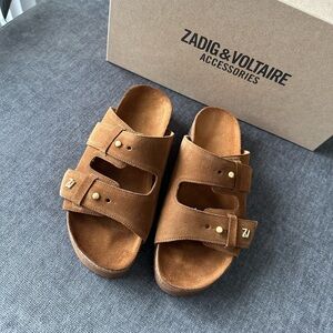 NIB Zadig & Voltaire Suede Sandals Sz 37 (7)